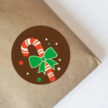 1 cm Božič Zahvaljujemo se Vam Nalepke 500pcs/roll Božič Dobave darilno Kartico Dekoracijo Tesnjenje Oznaka za Otroke, Igrače Decor Srčkan Nalepke
