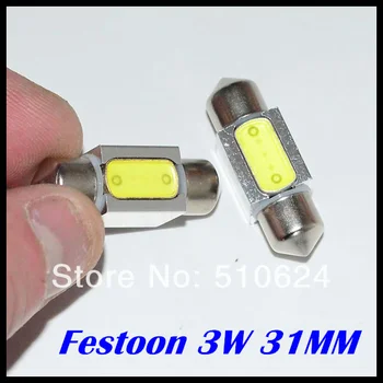 Debelo festoon led 31mm Visoko Moč 3W LED Festoon 31mm Dome led Žarnica branje Lučka vrata, luč, luč registrske tablice