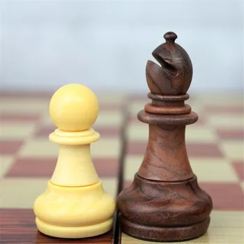 Mednarodni Šah, Dama, Zložljivi Magnetni Krovu Šah Igra Visoko Kakovostni Les WPC Zrn angleški Različici z 72 mm Kralj Visoko