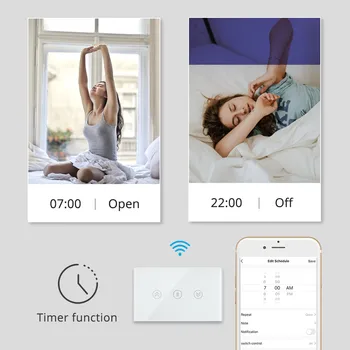 Zemismart NAS Zavese nastavite možnost WiFi APLIKACIJO Glasovni Nadzor z Siri Alexa Google Dom Za navojna vrata Potisnite Garaža