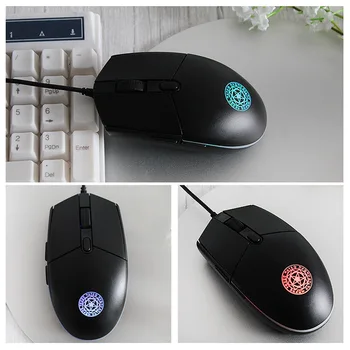 USB žična poslovnih office home pisane tekočinski gaming miška miška magic ščit tava zemlji miško