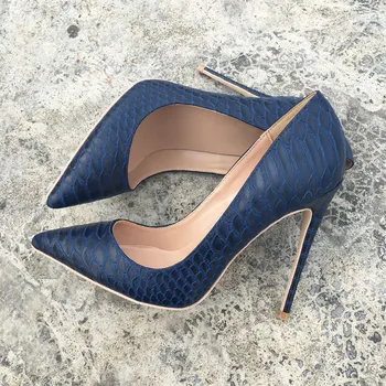 Modra 12 cm visoke pete stiletto plitvo konicami prstov eno seksi čevlji stranka nočni klub ženske čevlje YG029 ROVICIYA