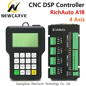 RichAuto DSP A18 4 Osni CNC Krmilnik A18s A18e USB Povezava Motion Control Sistem Priročnik Za CNC Usmerjevalnik NEWCARVE