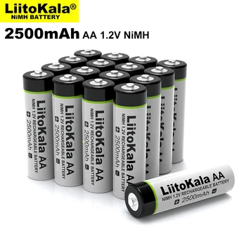 2pcs Liitokala AA 1,2 V 2500mAh baterije za polnjenje Ni-MH aa za Temperaturo pištolo oddaljen nadzor miške, igrača baterije