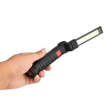 Prenosni Svetlo COB LED Osvetlitev, USB Polnjenje Magnet, Lučka Rdeče Svetlobe Zasilna Svetilka