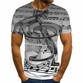 2020 poletne glasbe in umetnosti instrumenti 3D tiskanih modni t-shirt unisex hip-hop stilu t-shirt ulica priložnostne poletja
