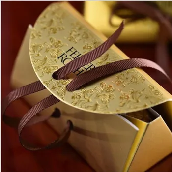 50pcs Romantično Poročno Darilo Čokoladna bonboniera Baby Tuš Papir Ferrero Rocher Polje Poroka Kot lepo Darilo Vrečko Dobave
