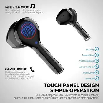Bluetooth 5.0 Brezžične Slušalke z Mikrofonom Polnjenje Box TWS Slušalke Športne Vodotesne Slušalke Mini-uho Hi-fi Zvok Čepkov