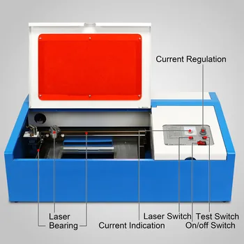40W Lasersko Graviranje Stroj CO2 Laser Graverja Laser rezalni Stroj