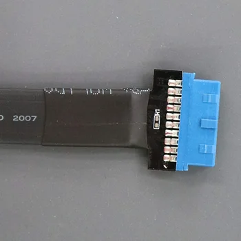 ADT-Link Tip C USB3.1 Prednji Plošči Vtičnico USB 3.0 19Pin TIPA E 20Pin Glavi Ravno Podaljšek Adapter Ploski Kabel EMI Zaščita