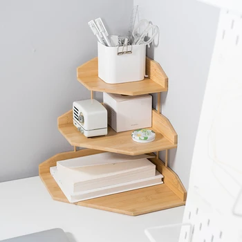 Ustvarjalne Multi-Plasti DIY Desk Organizator Eko Naravnega Bambusa manjše izdelke Škatla za Shranjevanje v Kuhinji Shranjevanje Imetnik Kotu Shranjevanje Rack