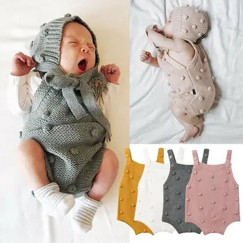 0-18 M 4COLOR Pozimi Novorojenega Dojenčka Baby Boy Girl Bodysuits brez Rokavov Jopica Jumpsuit Playsuit Obleke Obleke