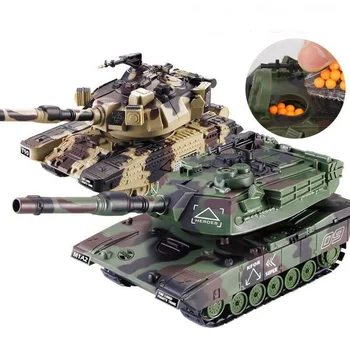1:32 RC Bojni Tank Gosenicah Daljinski upravljalnik Igrače vojaške vehical modela Avtomobila je Lahko Začetek Mehke Krogle big rc tank