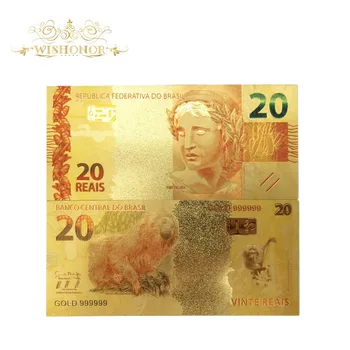 Zlato Bankovcev Omejeno BRAZILIJA Zlato 20 Reals Bankovcev 10pcs/veliko Brezplačna Dostava