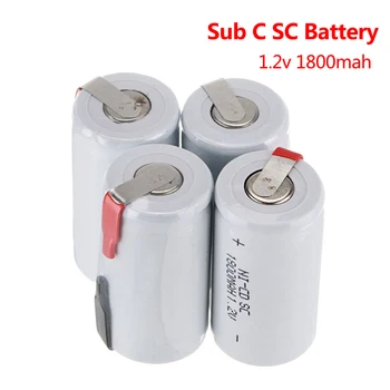 2-20pc Sub C SC Battries 1,2 V 1800mAh Nicd SC Akumulatorska Baterija za DIY Orodja T10 Električni Vrtalnik Vijačnik SUBC Celice