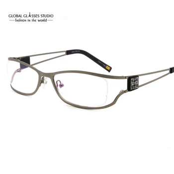 Elegantno Dama Kovinski Očala na Recept Očala Bling Optični Okvirji za Očala SM4028