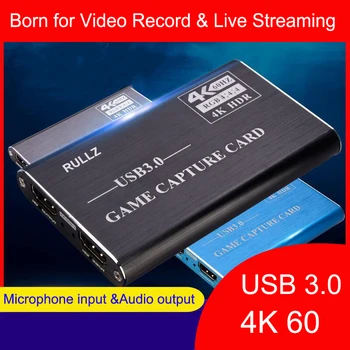 USB 3.0 4K 1080P 60hz HDR Avdio Video Kartico za Zajemanje HDMI-združljivo Napravo Igra Snemanje Polje Živo Ploščo Zanke Mic Vhod