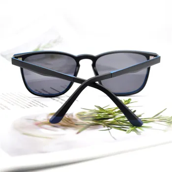 LUCIDIE 2020 Nove Magnetne Sponke Ultra-Lahkih Eyeglasse Polarizirana Posnetek na Sunglass Ženske Kvadratnih Moških Sonce Glases Dvojni Namen Očal