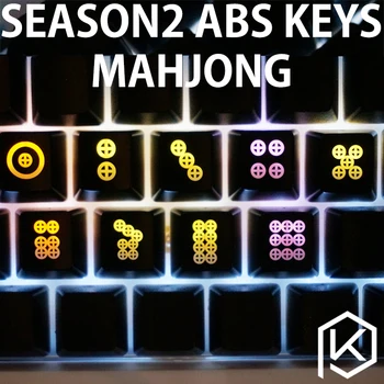 Novost Zasije Skozi Keycaps ABS Jedkano, svetloba,Sijaj-Skozi mahjong črna oem profil rdeča črna r1 vrsta esc