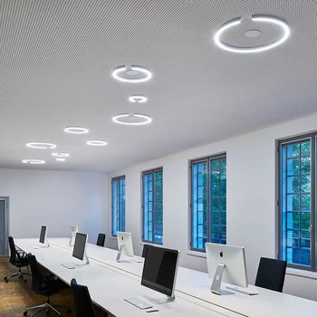 Sodoben design LED Stropna Luč Obroč svetlobe Zatemniti LED Stropna Svetilka, za Spalnico, ki Živijo rom, Barve zamenljiva Nordijska Doma Svetlobe
