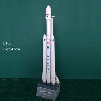 42cm 1:160 SpaceX Falcon Heavy-duty Raketa 3D Papir Model Puzzle Študent Roko Razred DIY Prostor Papermodel Origami Igrača