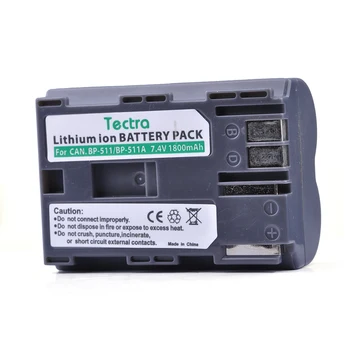Tectra 2PCS 1800mAh BP-511 BP511 BP-511A Baterija za Canon G5 G6 G3 G2 G1 EOS 300D 50D 40 D 30 D 20 D 5D MV300i BP 511 Baterije