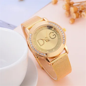 GD blagovne znamke 2020 Evropski pop slog, dame diamond luksuzni gledati iz nerjavečega jekla quartz dame watch gospe priložnostne business watch