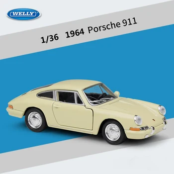 WELLY Diecast 1:36 Obsega Simulator Klasični Model Avtomobila 1964 Porsche 911 Potegnite Nazaj, Avto Kovinske Zlitine Igrača Avto Za Otroke Darilo Zbirka