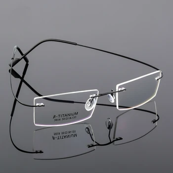Ultra-lahka, Titanove Zlitine Rimless kratkovidnost očala Kratkovidan Očala na recept očala -1.0 -1.5 -2.0 -2.5 -3.0 -3.5 -4.0