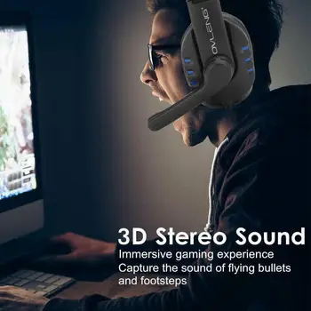 Gaming Slušalke Bas Stereo PC Gamer Nad Uho Slušalke Z Mikrofon Za Računalnik PS4/ Switch/Xbox En/Prenosnik