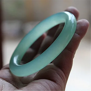 Kitajska Naravna Svetloba Modra Ročno Izrezljane Krog Jade Zapestnica Butik Nakit za Moške in Ženske Zapestnica Darilo Dodatki