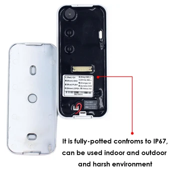 IP67 Nepremočljiva Ozadja RFID Kovinskih Vrat Nadzor Dostopa Reader Tipkovnica 1000 Uporabnikov 125KHz EM Kartica vrata odpirač