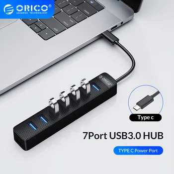 ORICO Tip C 4 /7ort USB 3.0 HUB Z ukazom C priključek za napajalnik Za Prenosni Računalnik Pribor USB Razdelilnik USB3.0 OTG