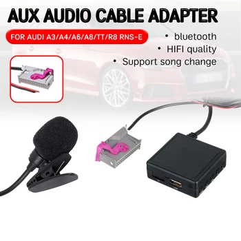 Za Audi A3, A4, A6 A8 TT R8 RNS-E bluetooth Aux Sprejemnik Kabel z USB,mikrofon, Hands-free (Aux Adapter za 32 pin Vodja Enote