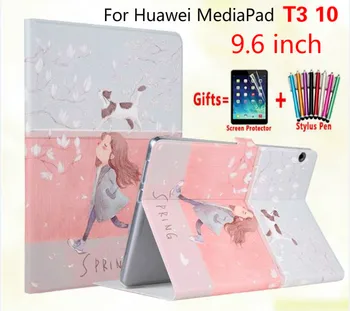Moda Slim Naslikal Primeru za Čast Igrati Pad 2 9.6 tablet kritje Za Huawei MediaPad T3 10 AGS-W09 AGS-L09 AGS-L03 9.6