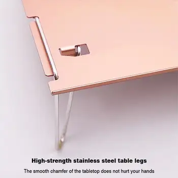 Aluminij Zlitine Kamp Miza Prenosni Pohodništvo Tabela Z Aluminijem Namizni Lahki Mini Desk Za Treking Na Prostem, Backpacking