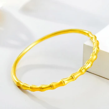 LKL 24K Čistega Zlata Zapestnica Pravi 999 Solid Gold Bangle Upscale Lepo Romantično Trendy Klasičen Nakit Vroče Prodajajo Nove 2020