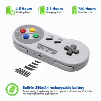 Brezžični Blazinice 2,4 GHZ Joypad Palčko Controle Krmilnik za Preklop SNES Super Nintendo Classic MINI Konzola Daljavo