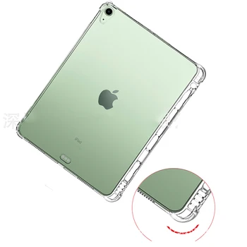 Pregledna TPU Soft Shell Za iPad Zraka 4 10.9 Primeru 2020 Nazaj Silikonski Tablet pokrijemo S Peresom Režo Za Apple iPAD A2324 A2072
