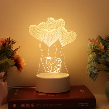 3D Dinozaver Noč svetlobe LED WarmWhite USB Gumb Akril osvetlitev vidnega dekor Noči svetilke otroci darila za otroka, otrok DIY design