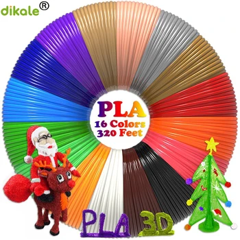 Dikale 16 barv/set 3D Tiskanje Pero Žarilno PLA 1.75 mm Plastično Modeliranje Stereoskopski 3D Risanje Tiskalnik Pero