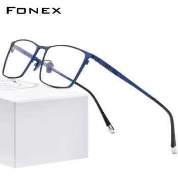 FONEX Čistega Titana Očala Okvir Moških Kvadratnih Očala 2020 Nov Moški Klasična Polno Optičnih Recept Očala Okvirji F85641