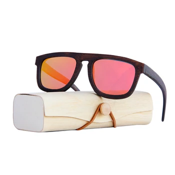 Vintage Polarizirana sončna očala barvanje Bambusa okvir Unisex sončna očala za ženske Plaži Anti-UV očala za Vožnjo Leseno Ohišje