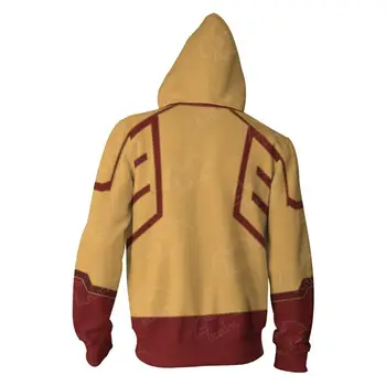 2019 novo Hoodies Plašč s Kapuco Kostum Legije Oblačila Otrok Flash Zip Gor Hoodie 3D tiskanih Zadrgo s Kapuco