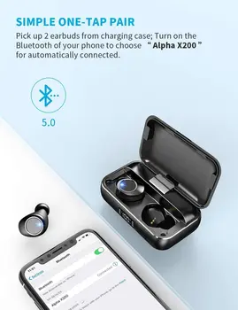 VANKYO XB200MQ TWS Brezžične Stereo Slušalke Slušalke 5.0 Čepkov 3500mAh Res Uho Smart 120H LED Zaslon Polnjenje Primeru Slušalke
