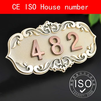 CE ISO Certifikacija Vrata Plošče Hišna Številka plastike ABS retro electroplated Število 3 do 4-mestno po Meri