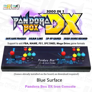 Pandora Polje DX 3000 v 1 arkadna igra, železne konzole retro igre na srečo igralne palice krmilnik podporo FBA MAME PS1 igro 3D Mortal Kombat