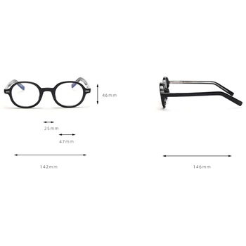 Kachawoo optičnih očal okvir retro TR90 pregleden black ženske ovalne očala za moške spektakel okvir unisex dodatki
