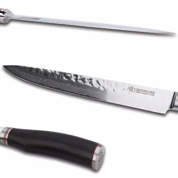 YOUSUNLONG File Noži 10 inch Yanagi Nož Japonski VG10 Glasno Damask Naravnih Ebony Leseni Ročaj z Usnjeni Plašč