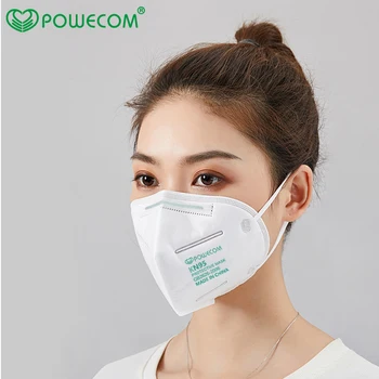 POWECOM KN95 Maske FFP2 Usta, Obraz, Maska, Zaščitni Respirator 95% Filtracijo Usta Žarilna Masko